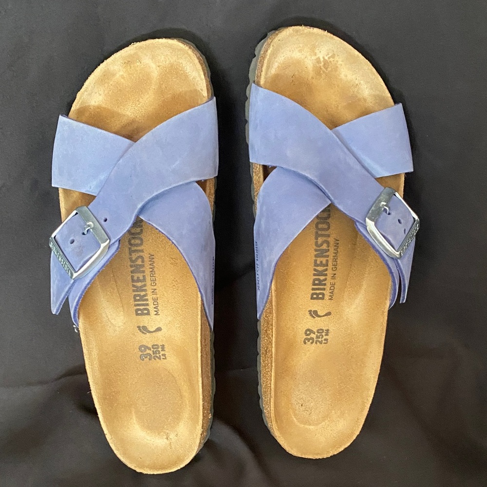 Birkenstock Blue Cross-Strap Sandals